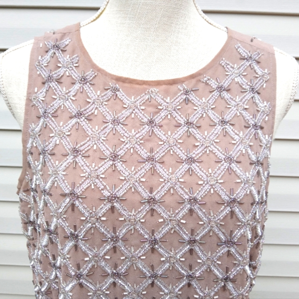 Exquisite! Beaded High-End Tank w/ Liner